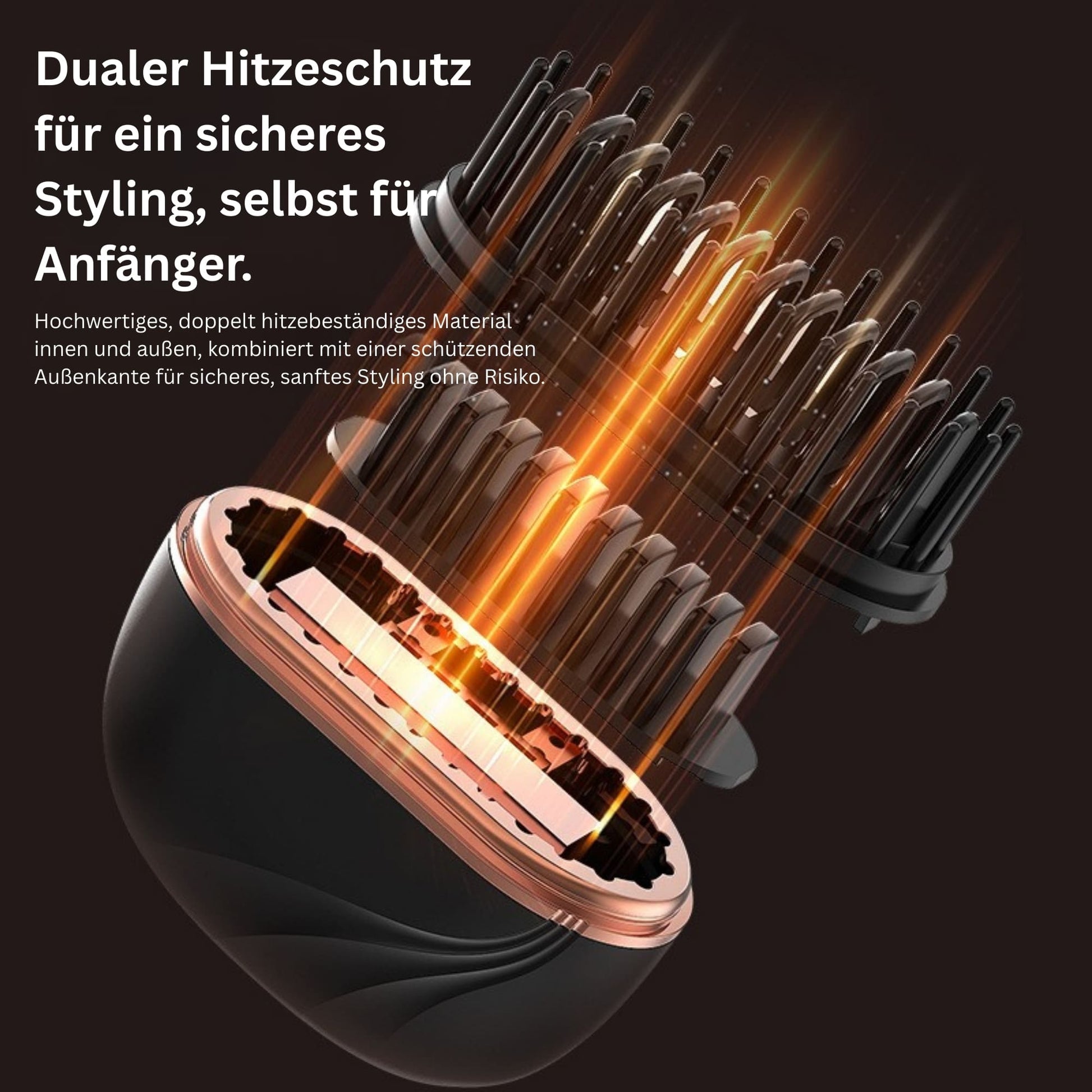 Glättbürste + Glätteisen in einem